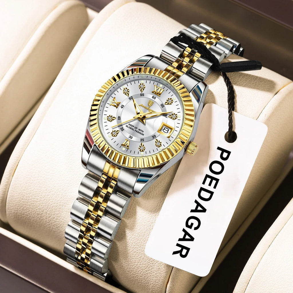POEDAGAR 780 Luxury Elegant Watch Waterproof Women Watch Luminous Date