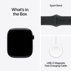 Apple Watch Series 11 GPS 46mm Smartwatch with Jet Black Aluminium Case with Black Sport Band M/L. Sleep Score, Fitness Tracker, Health Monitoring, Always-On Display, Water Resistant