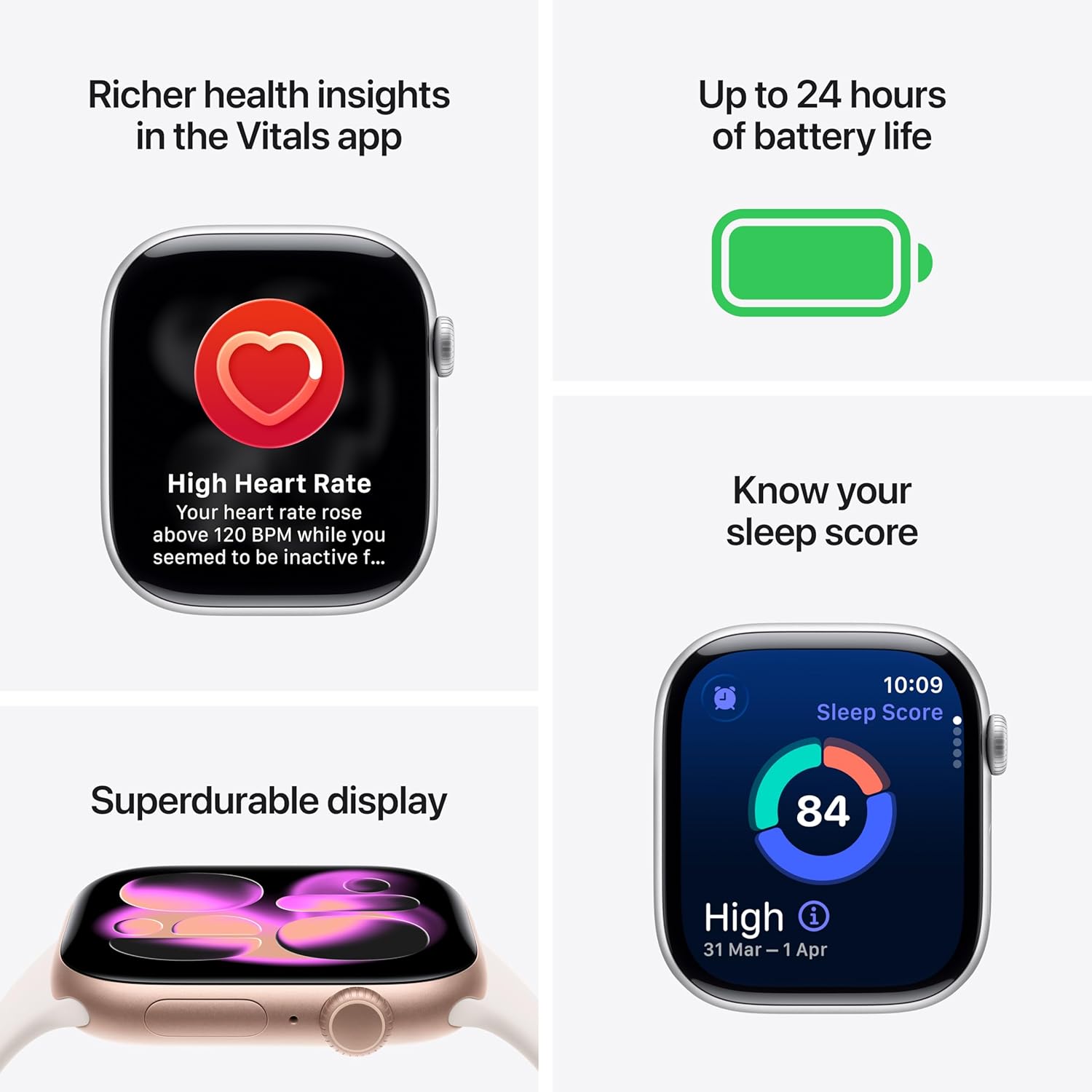 Apple Watch Series 11 GPS 46mm Smartwatch with Jet Black Aluminium Case with Black Sport Band M/L. Sleep Score, Fitness Tracker, Health Monitoring, Always-On Display, Water Resistant
