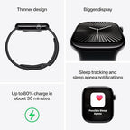 Apple Watch Series 10 – GPS, 46mm, Jet Black, Sport Band